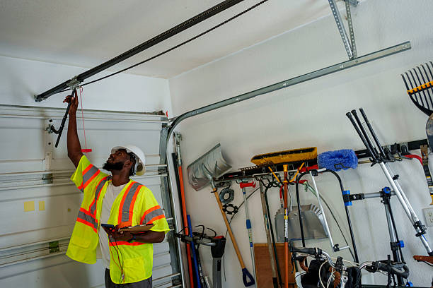 Professional Garage Door Panel Replacement technician working in Sandwich, IL